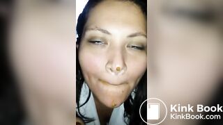 Female enjoys eating a mouthful of shit, ScatKings.com Scat Porn 10 ScatKings.com Scat Porn