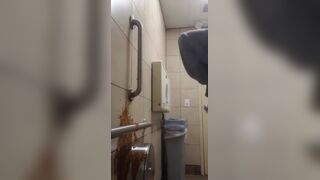 Girl shits all over a public toilet, ScatKings.com Scat Porn 1 ScatKings.com Scat Porn